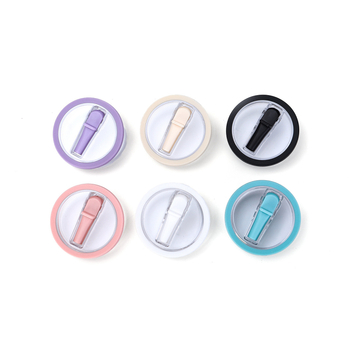 Capac transparent pentru pahar 20oz/30oz, anti-scurgeri și anti-vărsare, pai pliabil, inel din silicon, capac cu filet