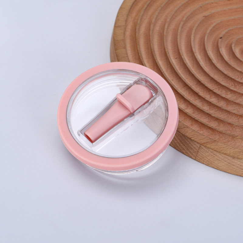 Capac transparent pentru pahar 20oz/30oz, anti-scurgeri și anti-vărsare, pai pliabil, inel din silicon, capac cu filet