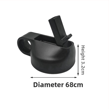 Capac termos cu duză de aspirație, din plastic, rotund, negru