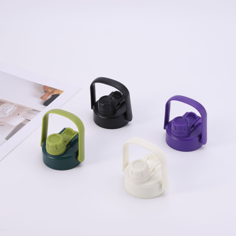 Capac termos cu duză de aspirație, din plastic, rotund, negru