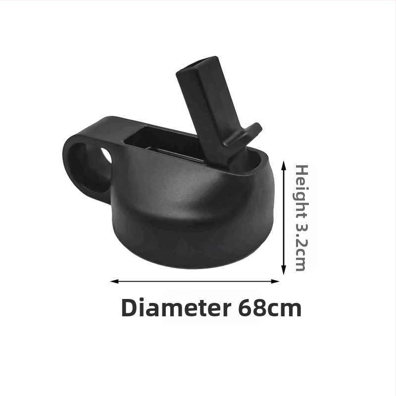 Capac termos cu duză de aspirație, din plastic, rotund, negru