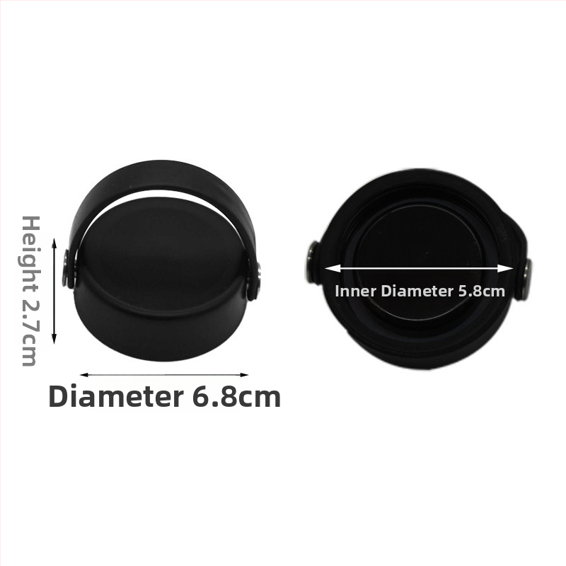 Capac termos cu duză de aspirație, din plastic, rotund, negru