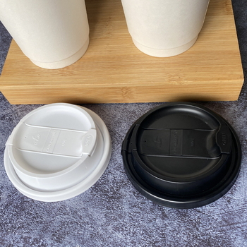 Capac de unică folosință pentru pahar, 90 mm, din hârtie-plastic, universal pentru ceai și cafea, capac integrat pentru ceai cu lapte, îngroșat, etanș și anti-scurgeri.