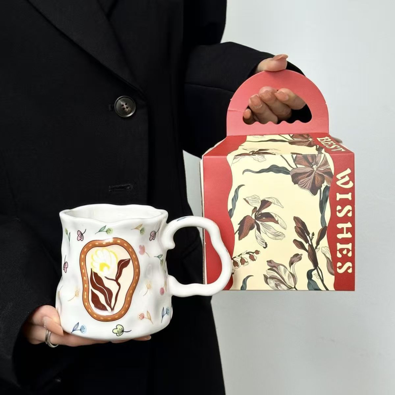Cană ceramică pentru cafea, design de înaltă clasă, capacitate mare, cadou ideal pentru casă