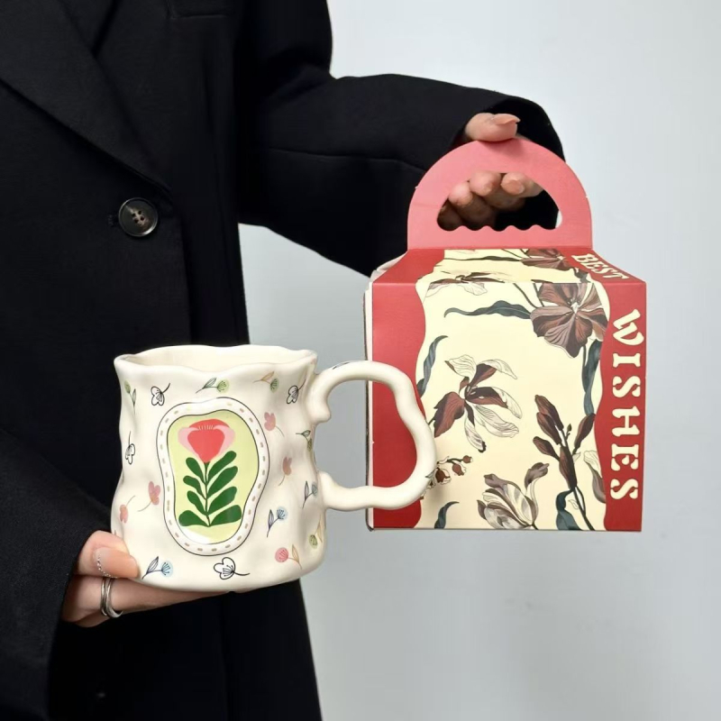 Cană ceramică pentru cafea, design de înaltă clasă, capacitate mare, cadou ideal pentru casă