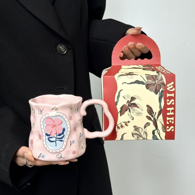 Cană ceramică pentru cafea, design de înaltă clasă, capacitate mare, cadou ideal pentru casă