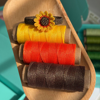 Set de ață de ceară cu 6 fibre, temă cerului înstelat, pentru realizarea bijuteriilor — fir de ceară în tub de hârtie multicolor, fir circular de ceară în tema cerului înstelat, 80 m