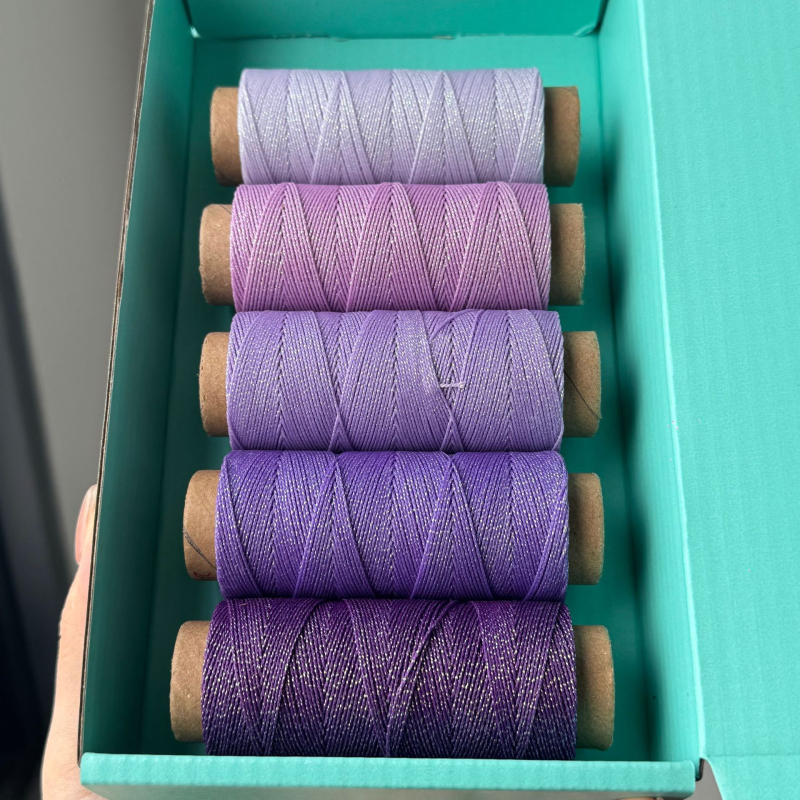 Set de ață de ceară cu 6 fibre, temă cerului înstelat, pentru realizarea bijuteriilor — fir de ceară în tub de hârtie multicolor, fir circular de ceară în tema cerului înstelat, 80 m