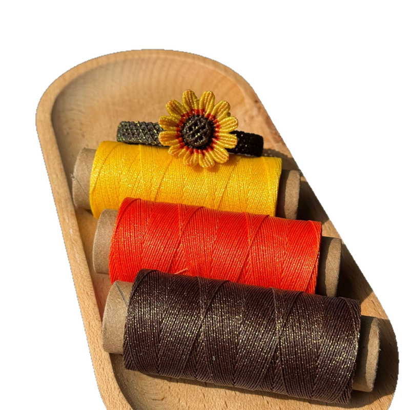 Set de ață de ceară cu 6 fibre, temă cerului înstelat, pentru realizarea bijuteriilor — fir de ceară în tub de hârtie multicolor, fir circular de ceară în tema cerului înstelat, 80 m