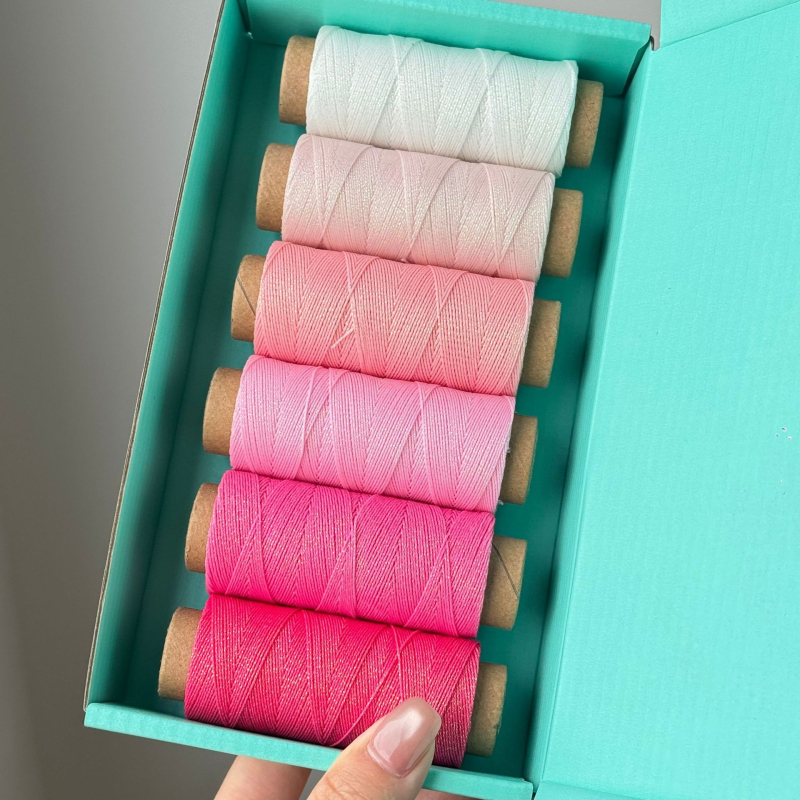 Set de ață de ceară cu 6 fibre, temă cerului înstelat, pentru realizarea bijuteriilor — fir de ceară în tub de hârtie multicolor, fir circular de ceară în tema cerului înstelat, 80 m