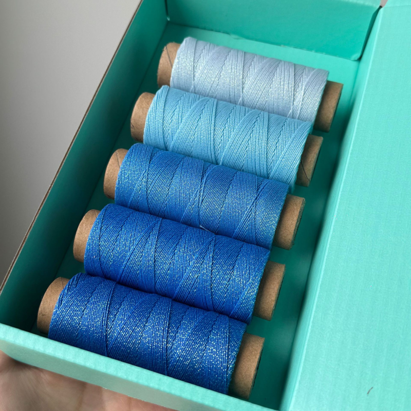 Set de ață de ceară cu 6 fibre, temă cerului înstelat, pentru realizarea bijuteriilor — fir de ceară în tub de hârtie multicolor, fir circular de ceară în tema cerului înstelat, 80 m
