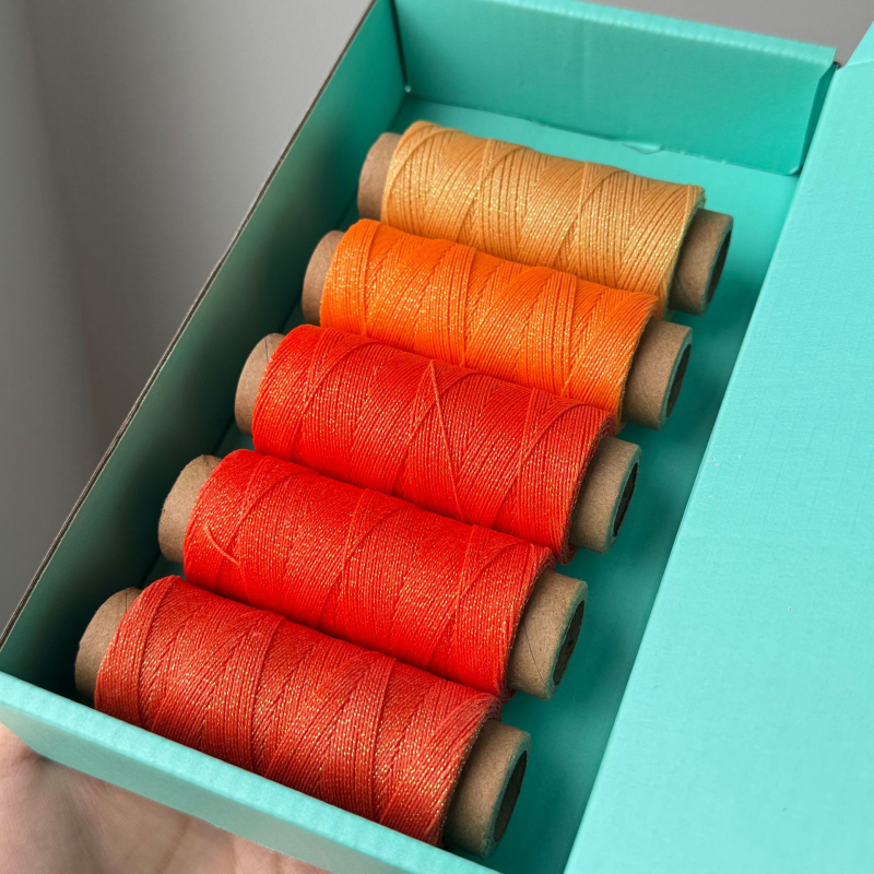 Set de ață de ceară cu 6 fibre, temă cerului înstelat, pentru realizarea bijuteriilor — fir de ceară în tub de hârtie multicolor, fir circular de ceară în tema cerului înstelat, 80 m