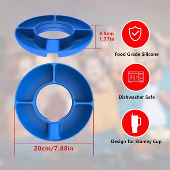Stanley tavă din silicon pentru gustări, capac izolant pentru sticlă, compatibilă cu capace de 40 oz
