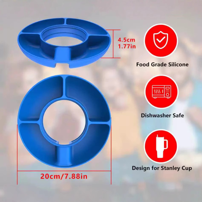 Stanley tavă din silicon pentru gustări, capac izolant pentru sticlă, compatibilă cu capace de 40 oz