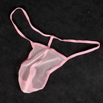 Muške seksi prozirne mrežaste tange gaćice — ultra tanke, prozračne, bezšivne.