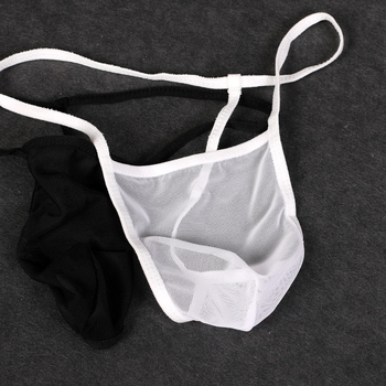 Muške seksi prozirne mrežaste tange gaćice — ultra tanke, prozračne, bezšivne.