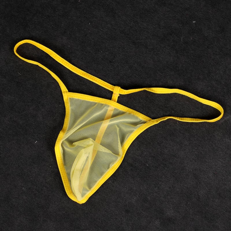 Muške seksi prozirne mrežaste tange gaćice — ultra tanke, prozračne, bezšivne.