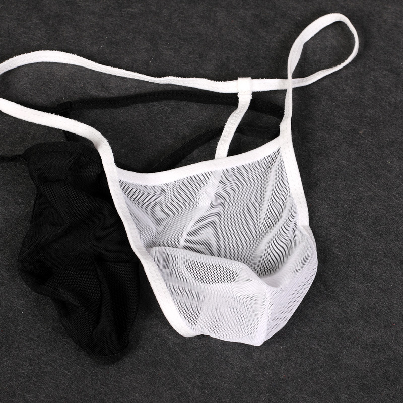Muške seksi prozirne mrežaste tange gaćice — ultra tanke, prozračne, bezšivne.