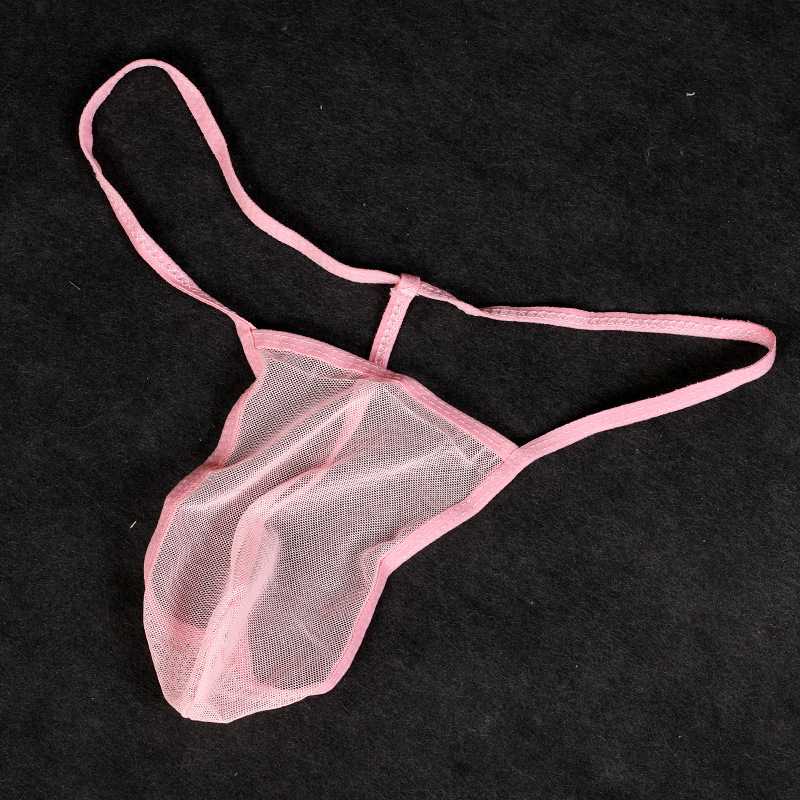 Muške seksi prozirne mrežaste tange gaćice — ultra tanke, prozračne, bezšivne.