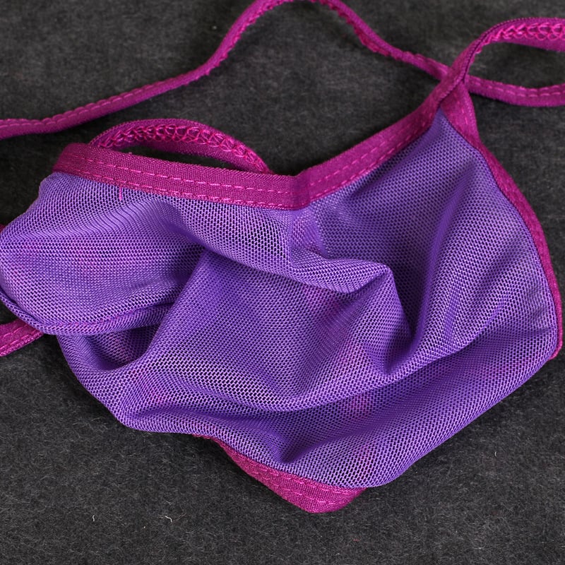 Muške seksi prozirne mrežaste tange gaćice — ultra tanke, prozračne, bezšivne.