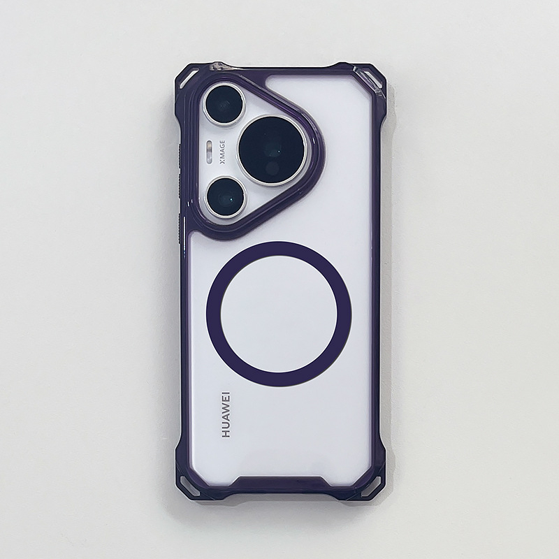 Kućište Huawei Pura70 s crossbody remenom, magnetsko, potpuna zaštita s zračnim jastukom, otporno na pad; kompatibilno s Mate60 Pro i P70u, ženski stil.