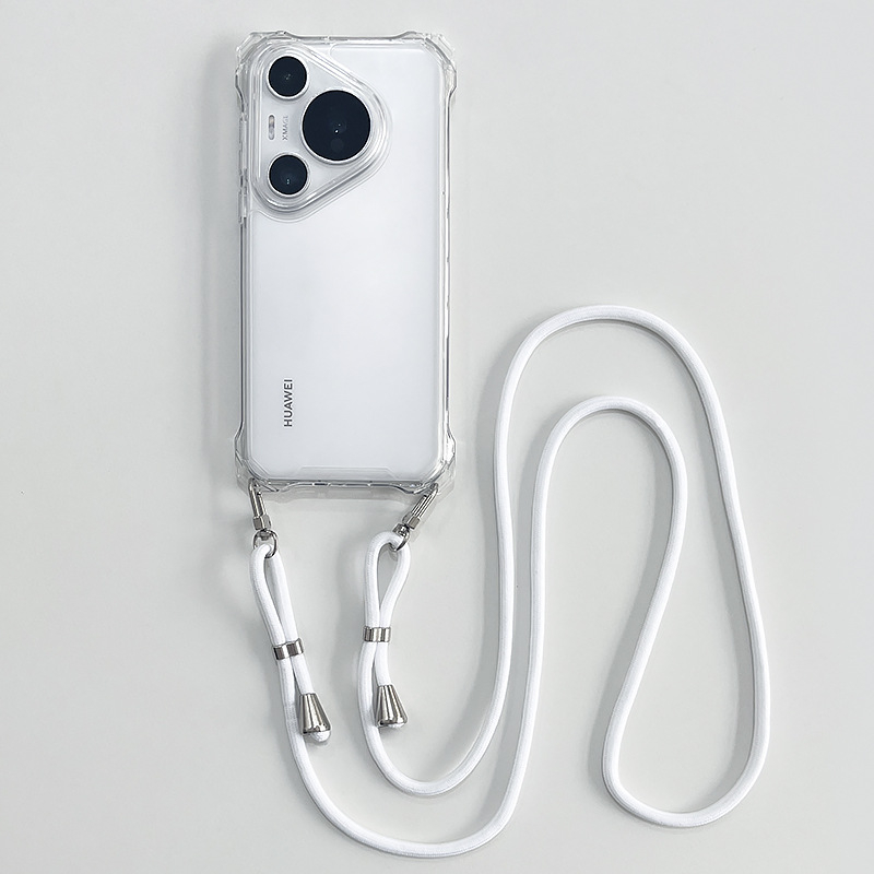 Kućište Huawei Pura70 s crossbody remenom, magnetsko, potpuna zaštita s zračnim jastukom, otporno na pad; kompatibilno s Mate60 Pro i P70u, ženski stil.