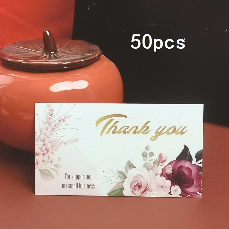 50 de coli pe pachet – felicitări cu flori pentru cofetărie