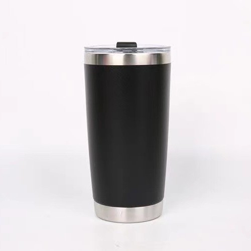 Cană termică pentru mașină, 20oz, din oțel inoxidabil 304, exterior vopsit cu pulverizare, izolație în vid, capac push, logo personalizat