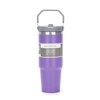 Cană termoizolată din oțel inoxidabil 304, 30oz, pentru mașină, cu pai și capac cu încuidere, portabil