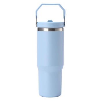 30oz pahar de călătorie din oțel inoxidabil, cu mâner – pahar auto, termos izolat 304, pentru băuturi calde și reci, utilizare în exterior