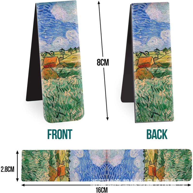 Marcatoare magnetice pentru cărți Van Gogh, magneți de frigider și autocolante de birou – școală, casă, birou