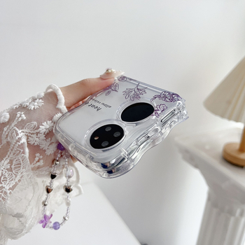 Etui Huawei Pocket 2 — 3D camellia cvijet, reljefni dizajn, skicirano cvijeće, japansko-korejski stil
