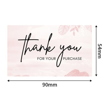 Carduri de mulțumire cu model floral, pachet de 50 foi, inserții pentru cutie cadou