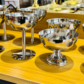 Cupe de desert din oțel inoxidabil nemagnetic, pentru înghețată, chec cu iaurt, budincă și cocktail, cupe pentru salată Bird's Nest