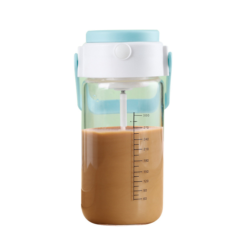 Ceașcă automată de amestec reîncărcabilă – shaker din sticlă portabil pentru milkshake și pudră de proteine, fitness