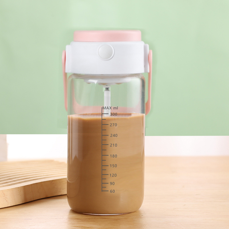 Ceașcă automată de amestec reîncărcabilă – shaker din sticlă portabil pentru milkshake și pudră de proteine, fitness