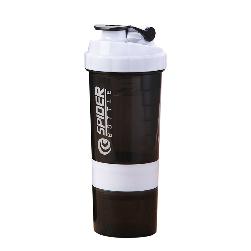 Shaker de proteine cu 3 straturi, 500 ml – recipient portabil pentru shake-uri