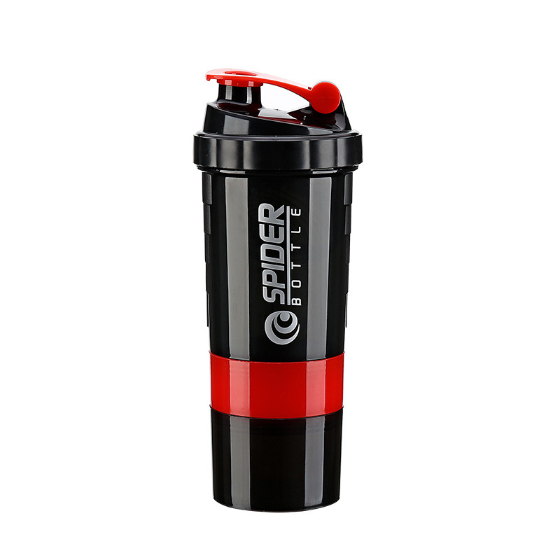 Shaker de proteine cu 3 straturi, 500 ml – recipient portabil pentru shake-uri