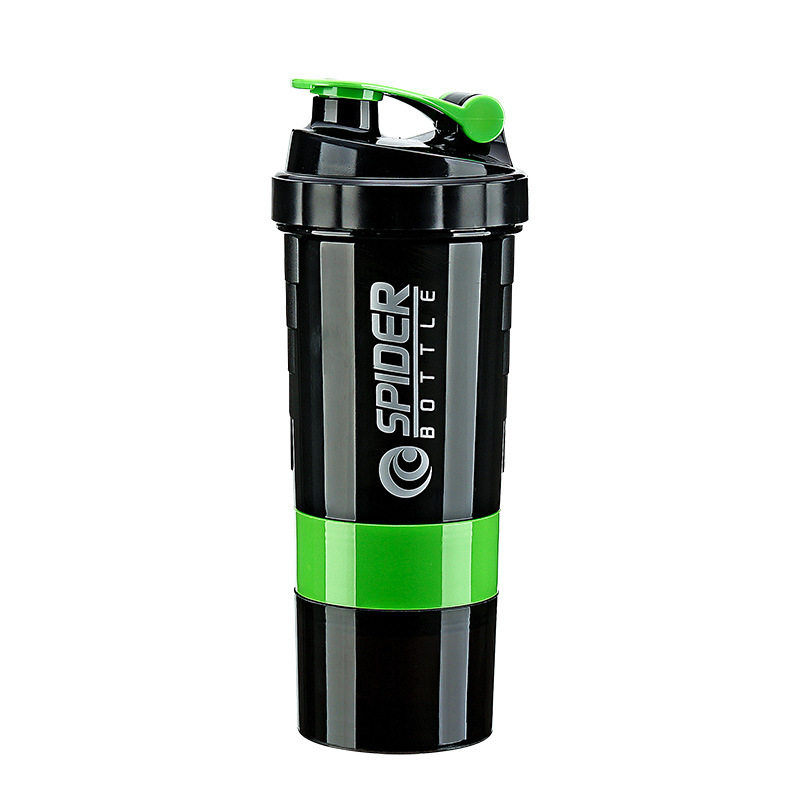 Shaker de proteine cu 3 straturi, 500 ml – recipient portabil pentru shake-uri