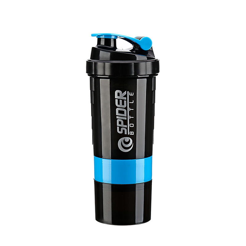 Shaker de proteine cu 3 straturi, 500 ml – recipient portabil pentru shake-uri
