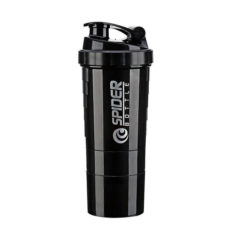 Shaker de proteine cu 3 straturi, 500 ml – recipient portabil pentru shake-uri