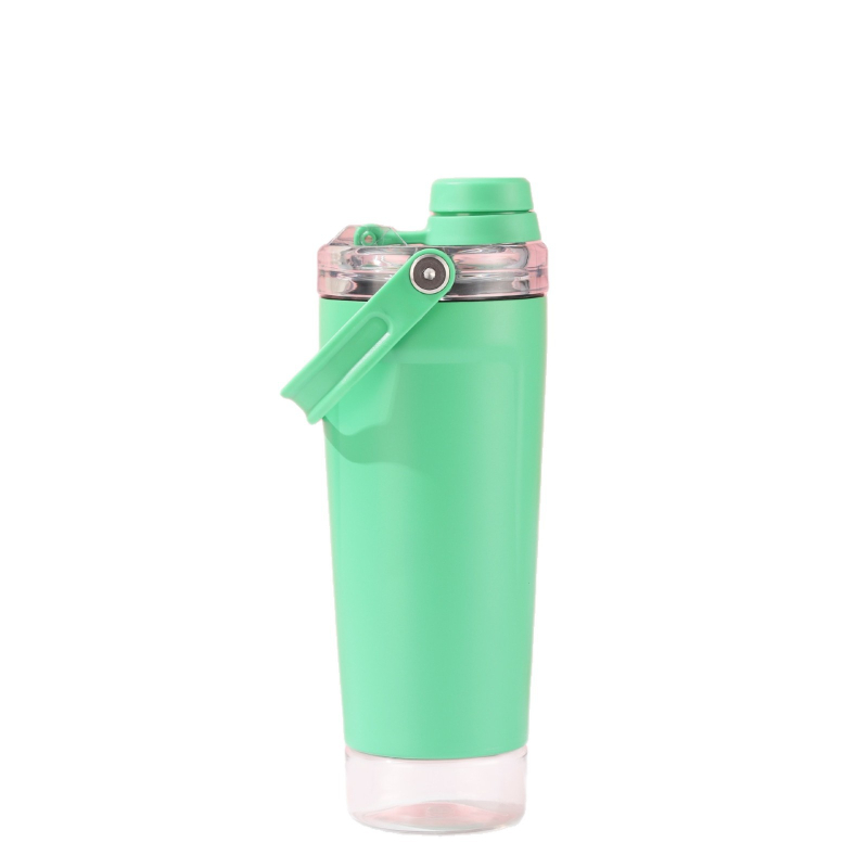 Cana shaker portabilă pentru exterior, sticlă de apă izolată din oțel inoxidabil 304 pentru drumeții
