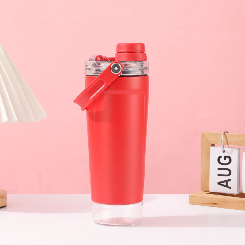 Cana shaker portabilă pentru exterior, sticlă de apă izolată din oțel inoxidabil 304 pentru drumeții