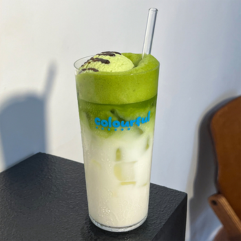 Pahar din sticlă cu litere în stil Instagram – design minimalist pentru apă, lapte, suc și cafea; sticlă subțire, estetică înaltă, cu pai