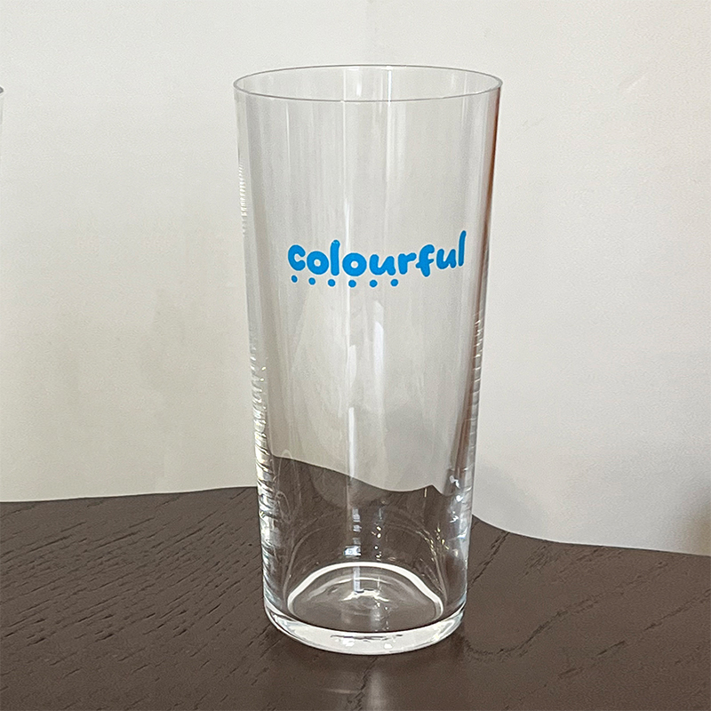 Pahar din sticlă cu litere în stil Instagram – design minimalist pentru apă, lapte, suc și cafea; sticlă subțire, estetică înaltă, cu pai