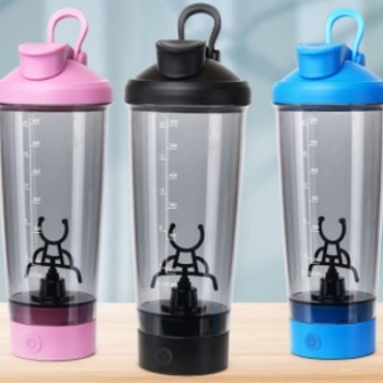 Cană de amestecare complet automată, recipient portabil electric pentru fitness, shaker cu proteine și cafea, model brevetat
