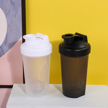 Shaker de proteine 400 ml cu scară de măsurare – pahar din plastic pentru milkshake, pentru fitness, cu logo imprimat