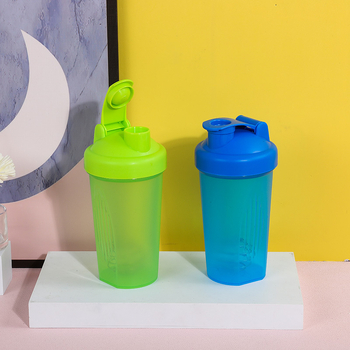 Shaker de proteine 400 ml cu scară de măsurare – pahar din plastic pentru milkshake, pentru fitness, cu logo imprimat