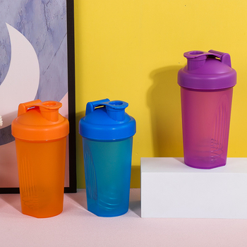 Shaker de proteine 400 ml cu scară de măsurare – pahar din plastic pentru milkshake, pentru fitness, cu logo imprimat