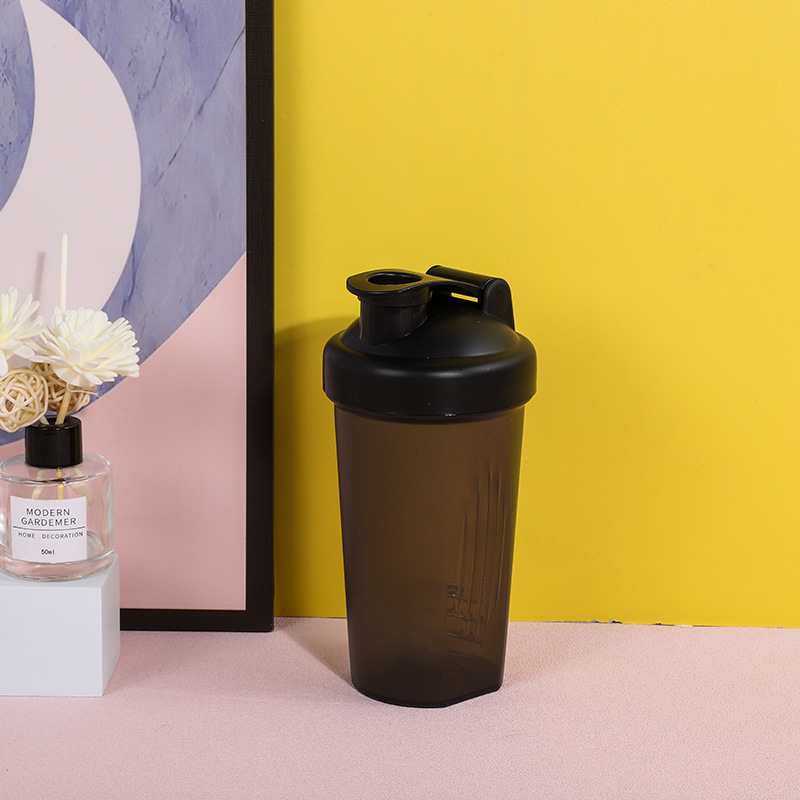 Shaker de proteine 400 ml cu scară de măsurare – pahar din plastic pentru milkshake, pentru fitness, cu logo imprimat